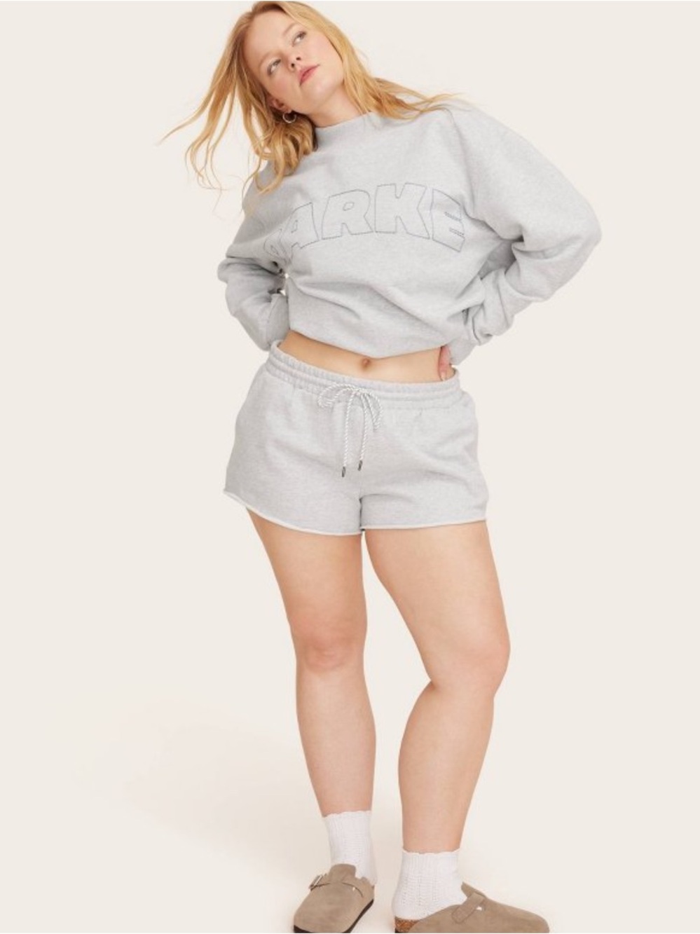 Parke x Target Collection Light Gray Drawstring Lounge Shorts